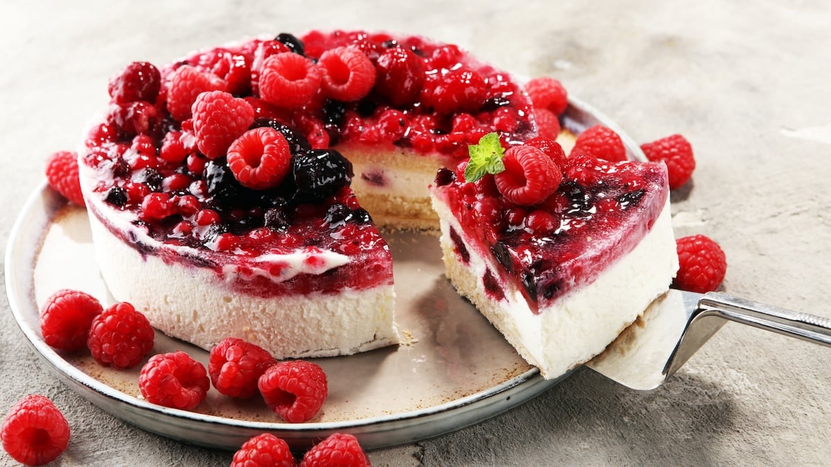 Cheesecake léger aux fruits rouges sans cuisson